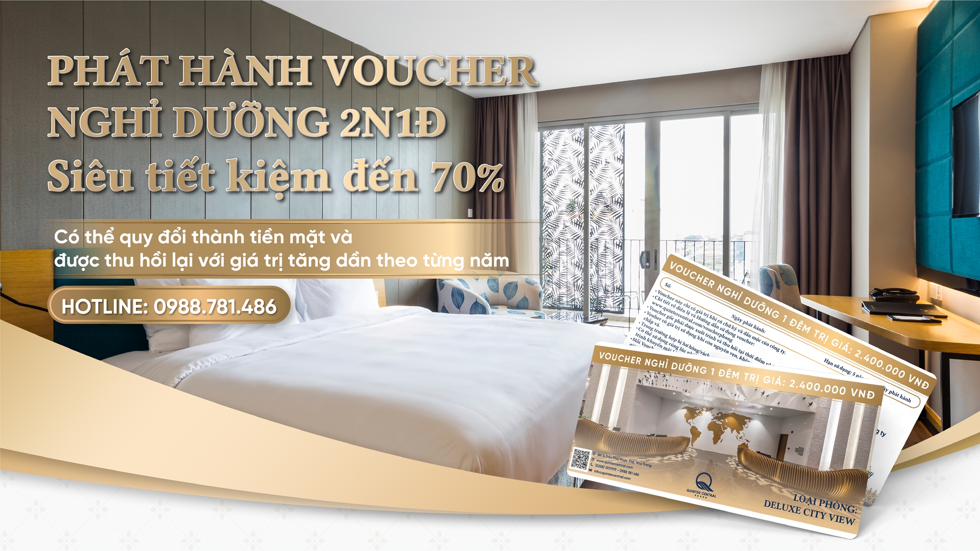 SIÊU TIẾT KIỆM ĐẾN 70% - VỚI VOUCHER NGHỈ DƯỠNG 2N1Đ