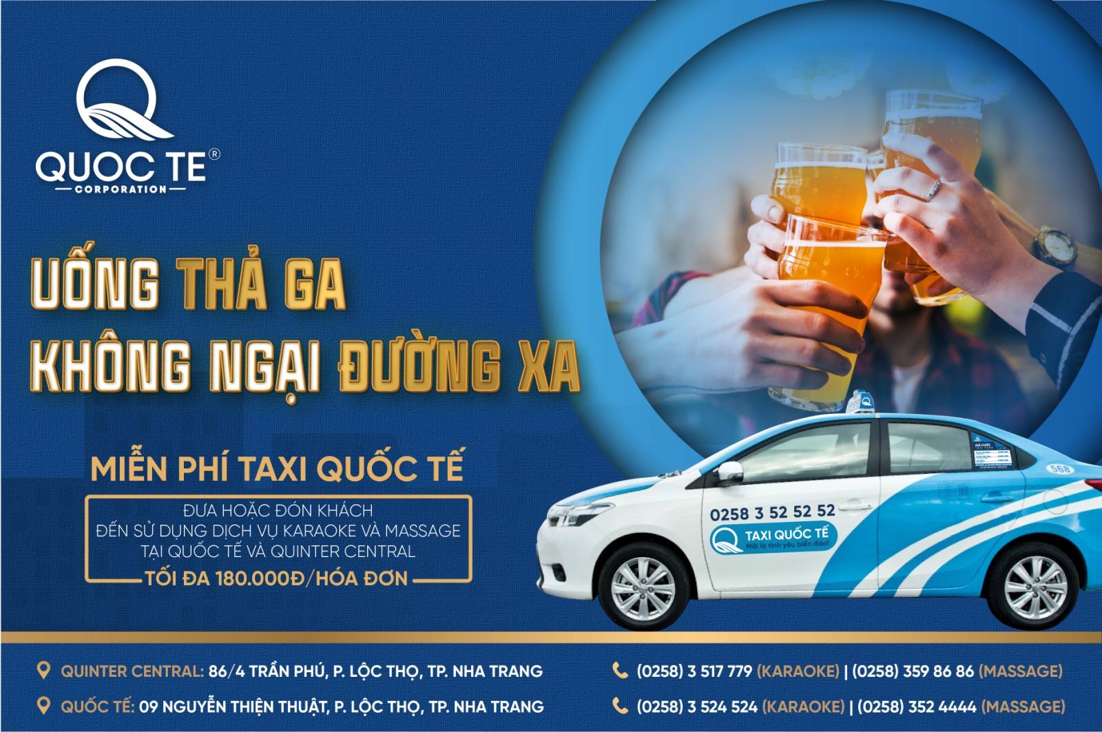 MIỄN PHÍ TAXI QUỐC TẾ ĐƯA ĐÓN